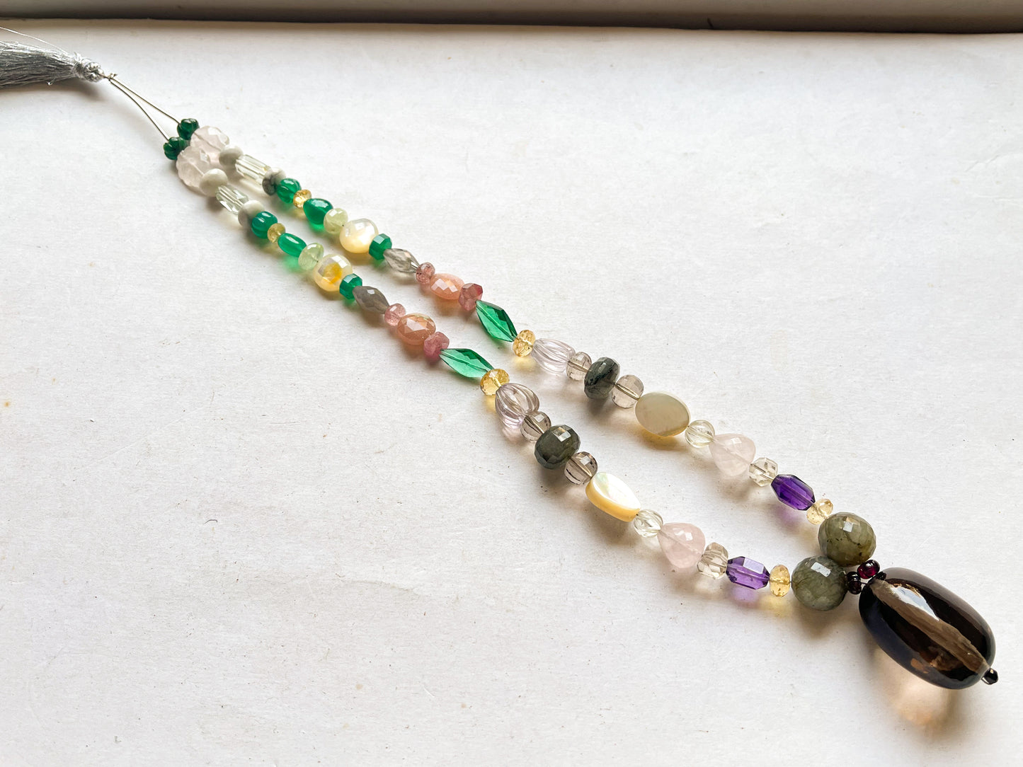 Mix Natural Gemstones Strand, Multi-Shape Gemstone Pair Necklace,SET 10-20