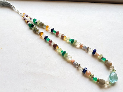 Mix Natural Gemstones Strand, Multi-Shape Gemstone Pair Necklace,SET 10-20