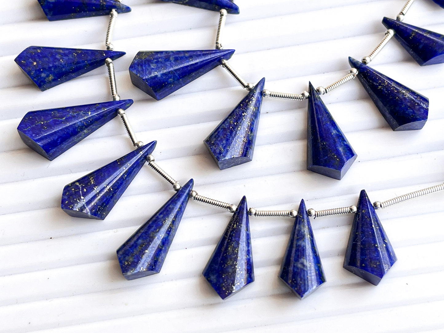 Natural Lapis lazuli Cone shape beads