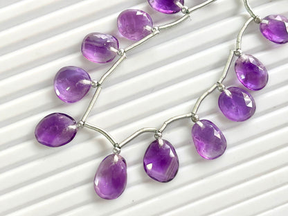 Amethyst Uneven Shape Rose Cut Briolette Beads