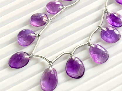 Amethyst Uneven Shape Rose Cut Briolette Beads