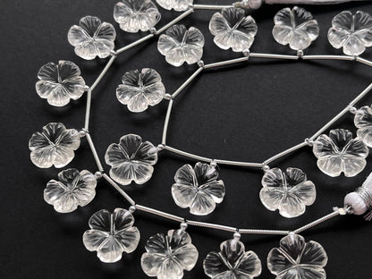 Crystal Flower Carving Beads