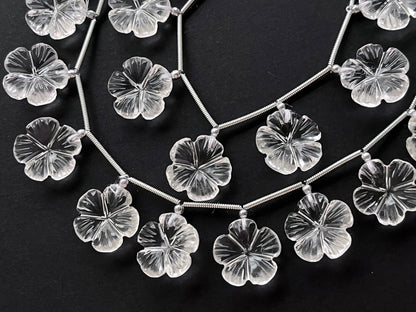 Crystal Flower Carving Beads