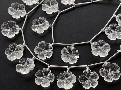 Crystal Flower Carving Beads