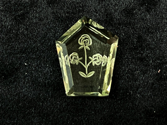 Green Amethyst Fabulous Handcarved Fantasy cut carving