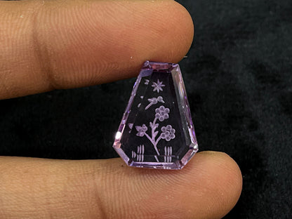 Amethyst Fabulous Handcarved Fantasy cut carving
