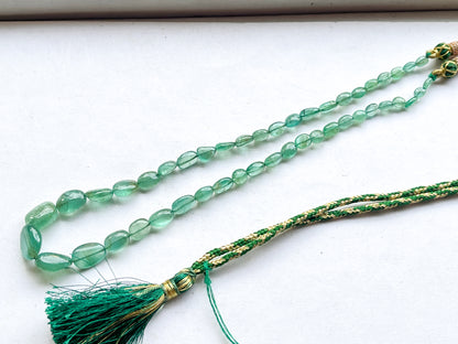 Natural Zambian Emerald Smooth Tumble Shape Beads