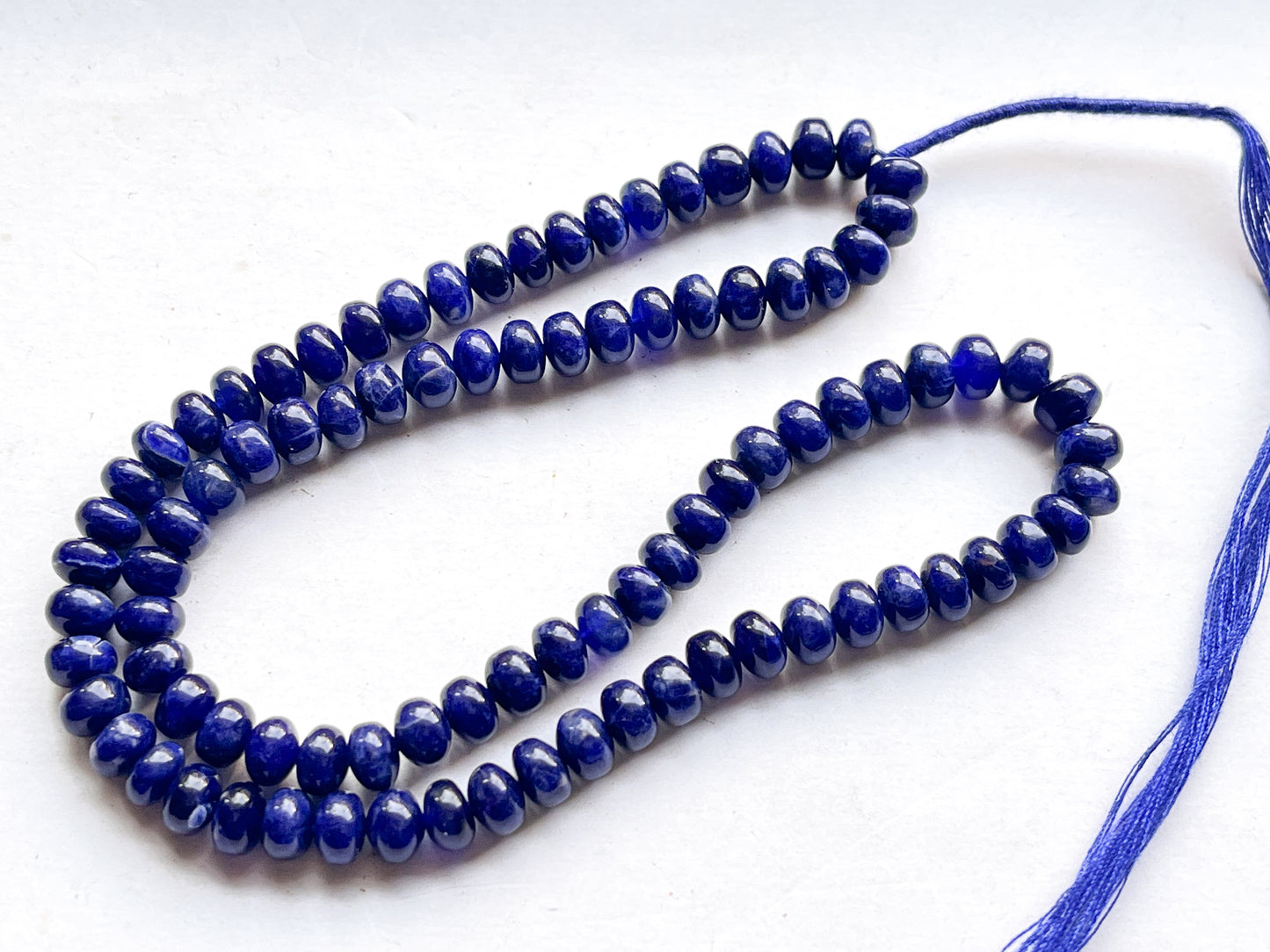 Sodalite Smooth Rondelle Shape beads
