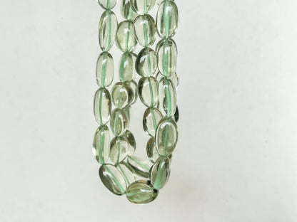 AAA Natural Green Amethyst Smooth Tumble Shape Clear Quality Beads