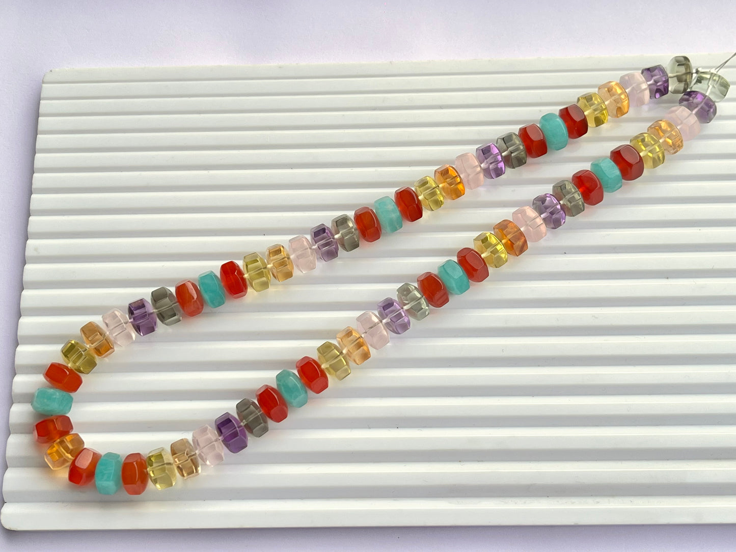 Exclusive! 9MM Mix Natural Gemstone Hexagonal rondelle shape beads for Necklace making