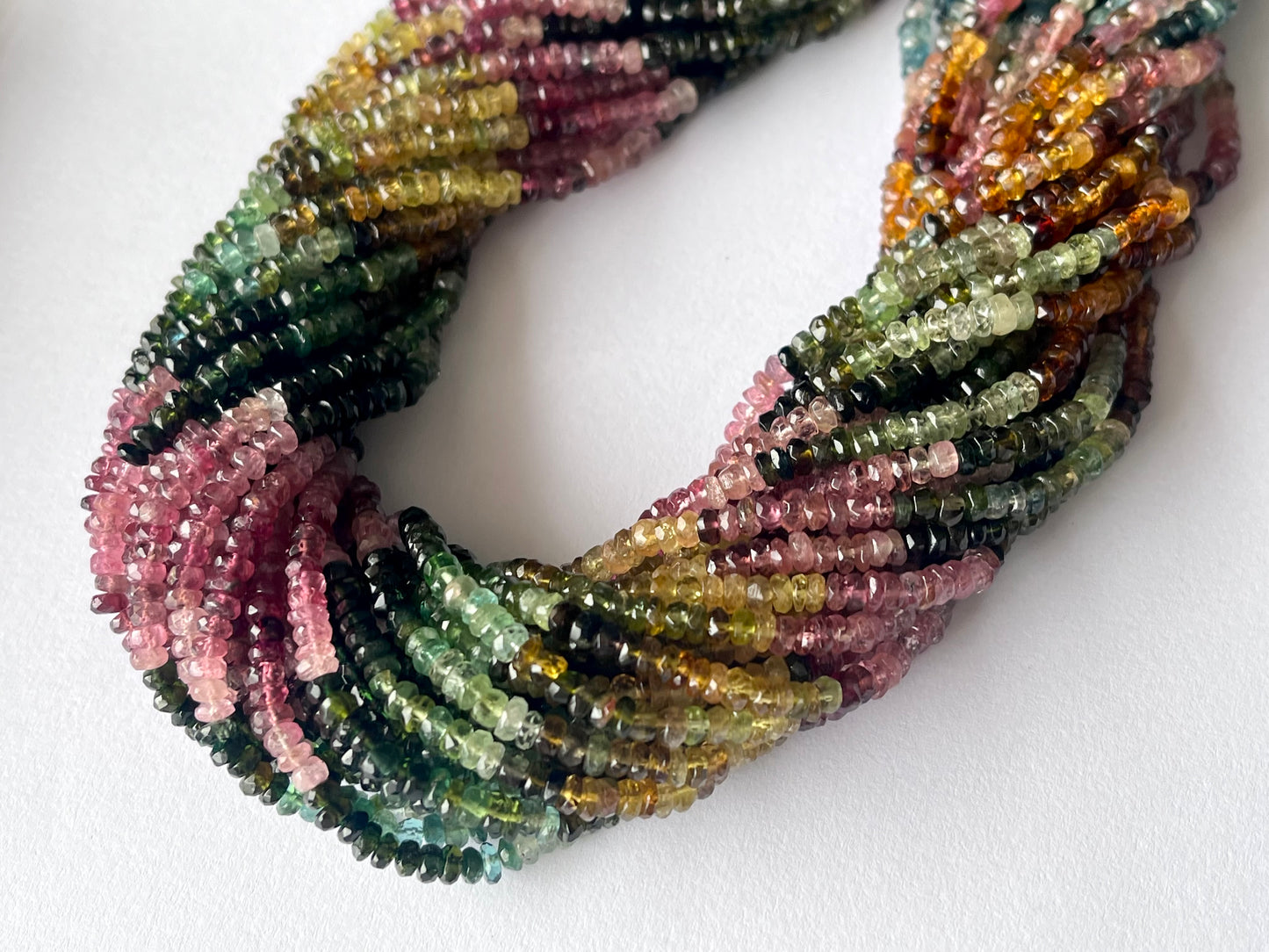 Natural Tourmaline Faceted Faceted Beads