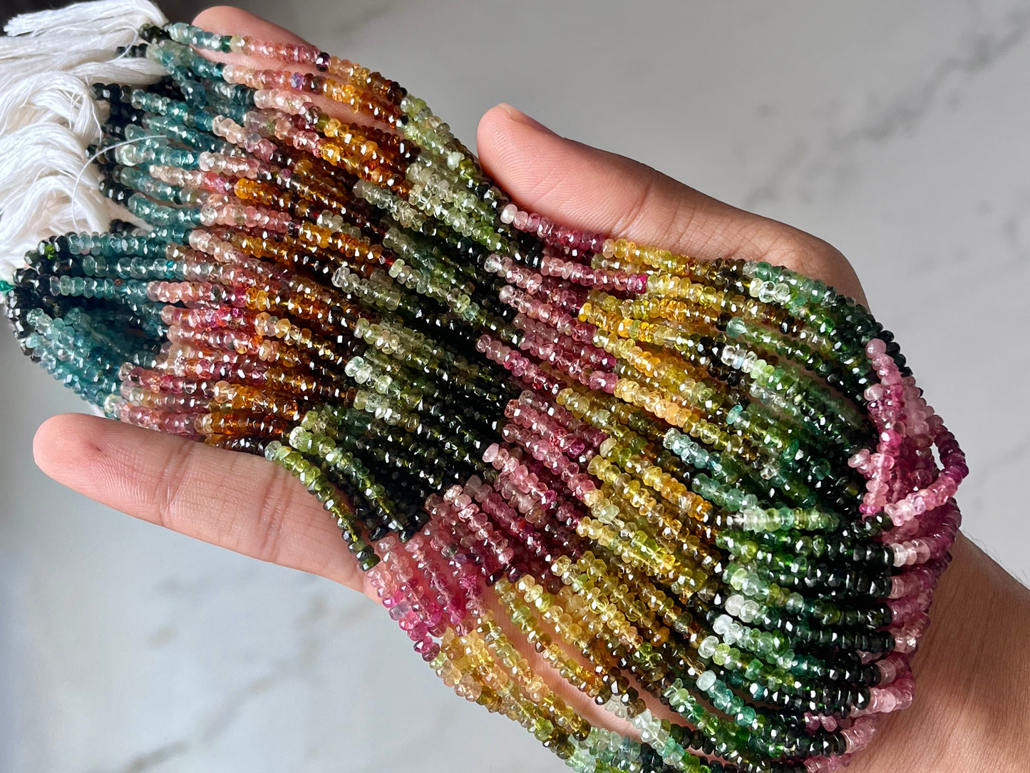 Natural Tourmaline Faceted Faceted Beads
