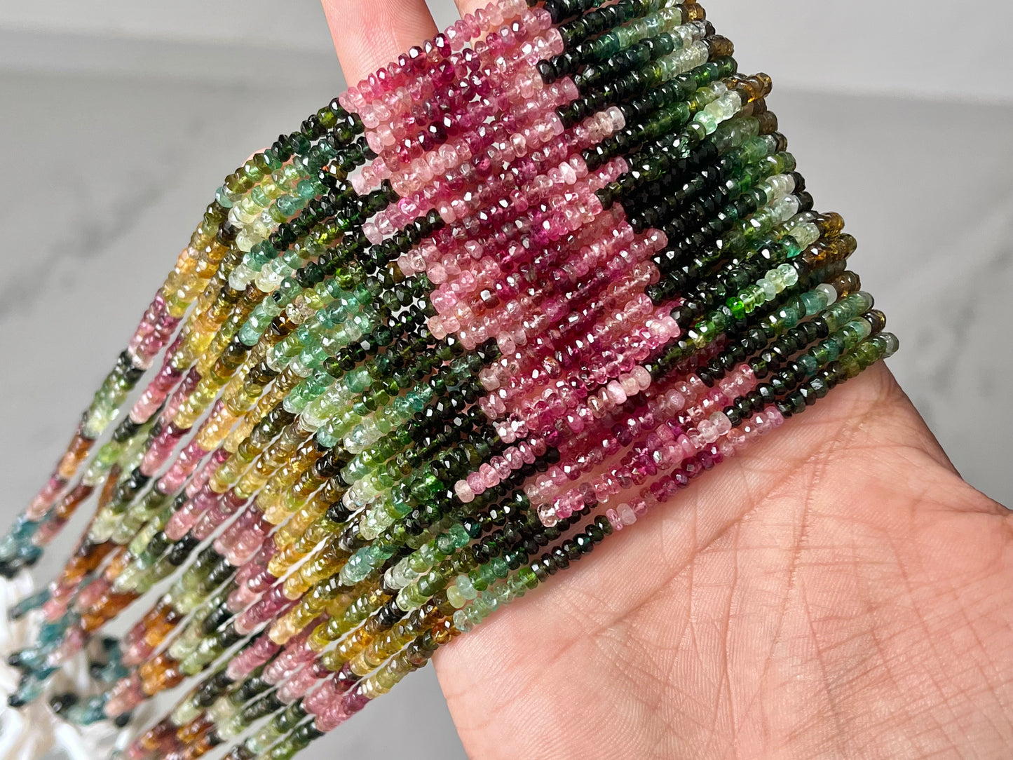 Natural Tourmaline Faceted Faceted Beads