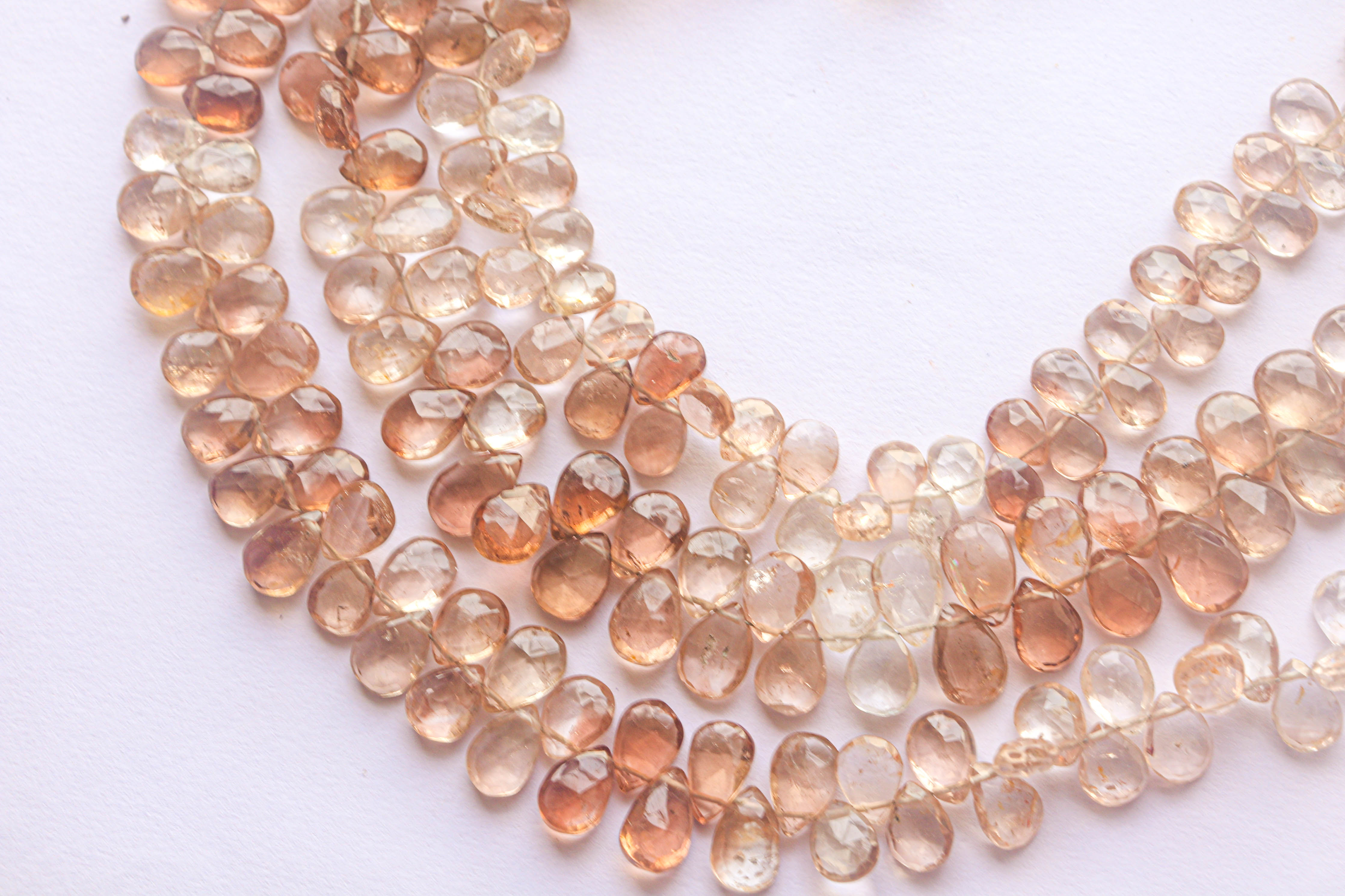 Imperial Topaz Faceted Pear Briolette Beadsforyourjewelry