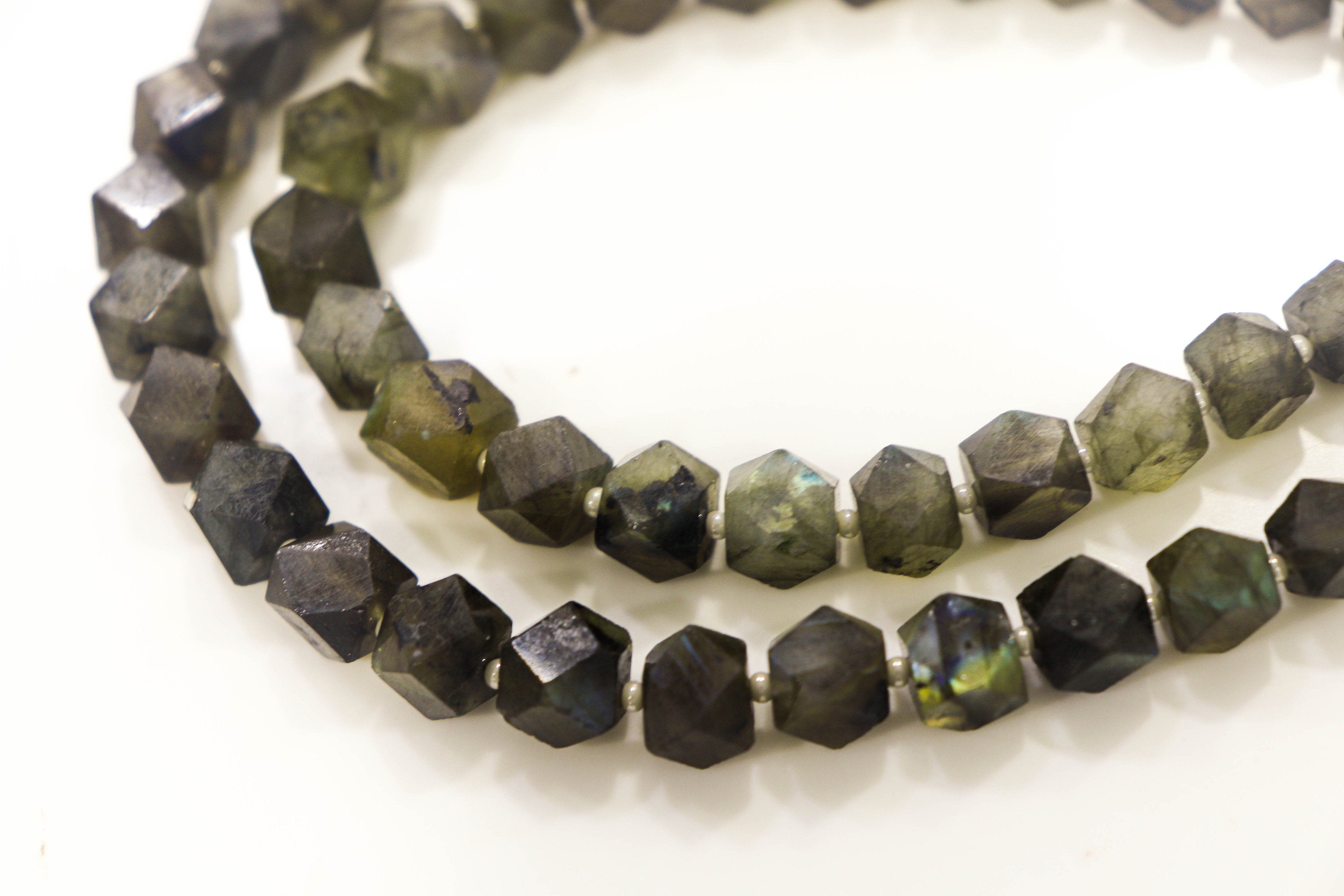 LABRADORITE Faceted Beads Uneven shape | 7x7mm to 10x10mm | 9 inch | 27 pieces | Natural Gemstone Beads for Jewelry Making Beadsforyourjewelry