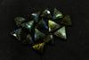 LABRADORITE ROSE CUT Cabochon Triangle Shape | 12.5mm | 14 Pieces | Natural Gemstone Beads for Jewelry Making Beadsforyourjewelry
