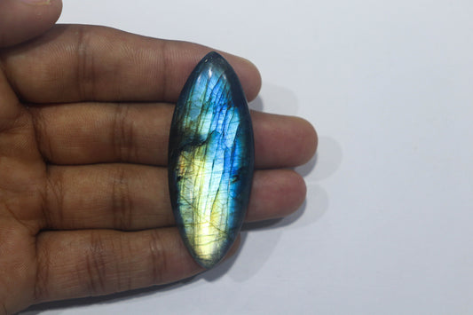 Labradorite Cabochon Marquise Shape | 24x58mm | Excellent flash and Quality For Pendant Making | Natural Labradorite Gemstone Beadsforyourjewelry