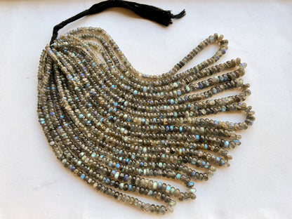 Labradorite Rondelle Beads, Labradorite Beads, Labradorite Smooth Rondelle Beads, Natural Labradorite Gemstone beads for jewelry Beadsforyourjewelry