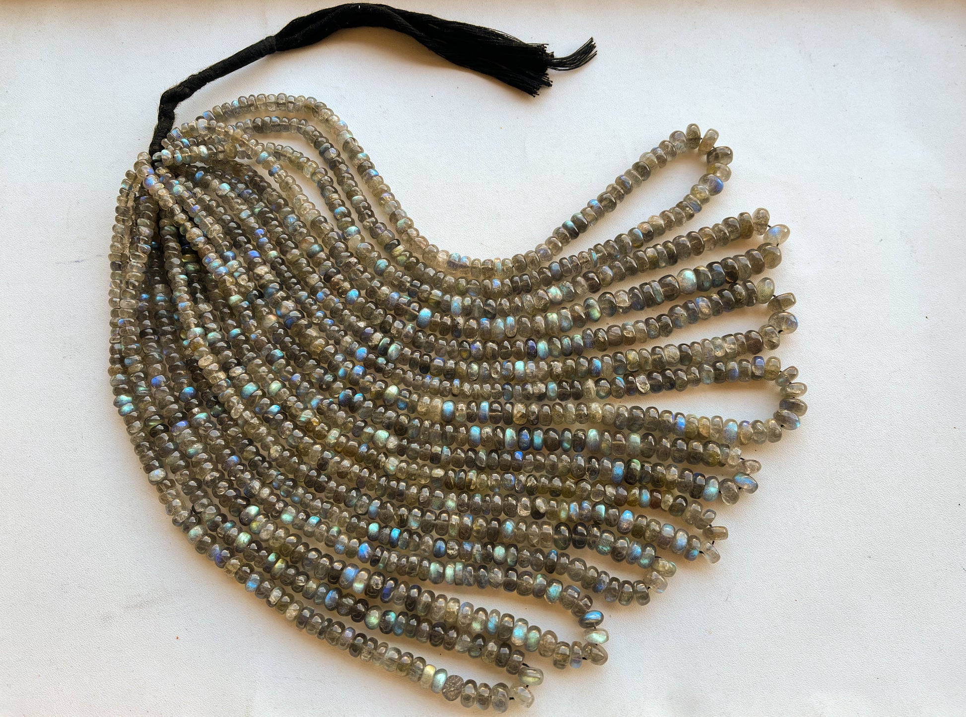 Labradorite Rondelle Beads, Labradorite Beads, Labradorite Smooth Rondelle Beads, Natural Labradorite Gemstone beads for jewelry Beadsforyourjewelry
