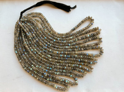 Labradorite Rondelle Beads, Labradorite Beads, Labradorite Smooth Rondelle Beads, Natural Labradorite Gemstone beads for jewelry Beadsforyourjewelry