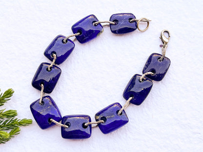 Lapis Lazuli Baguette Cushion Shape Double Hole Beads Beadsforyourjewelry