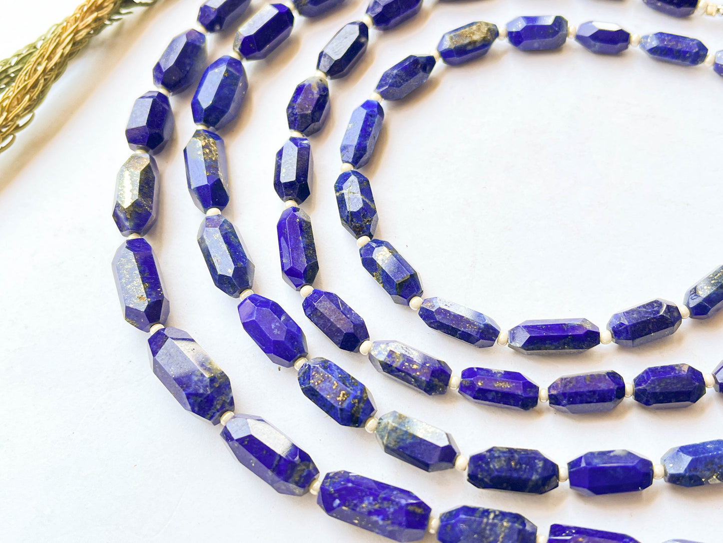 Lapis Lazuli Beads Uneven Faceted Tumble Shape Beadsforyourjewelry