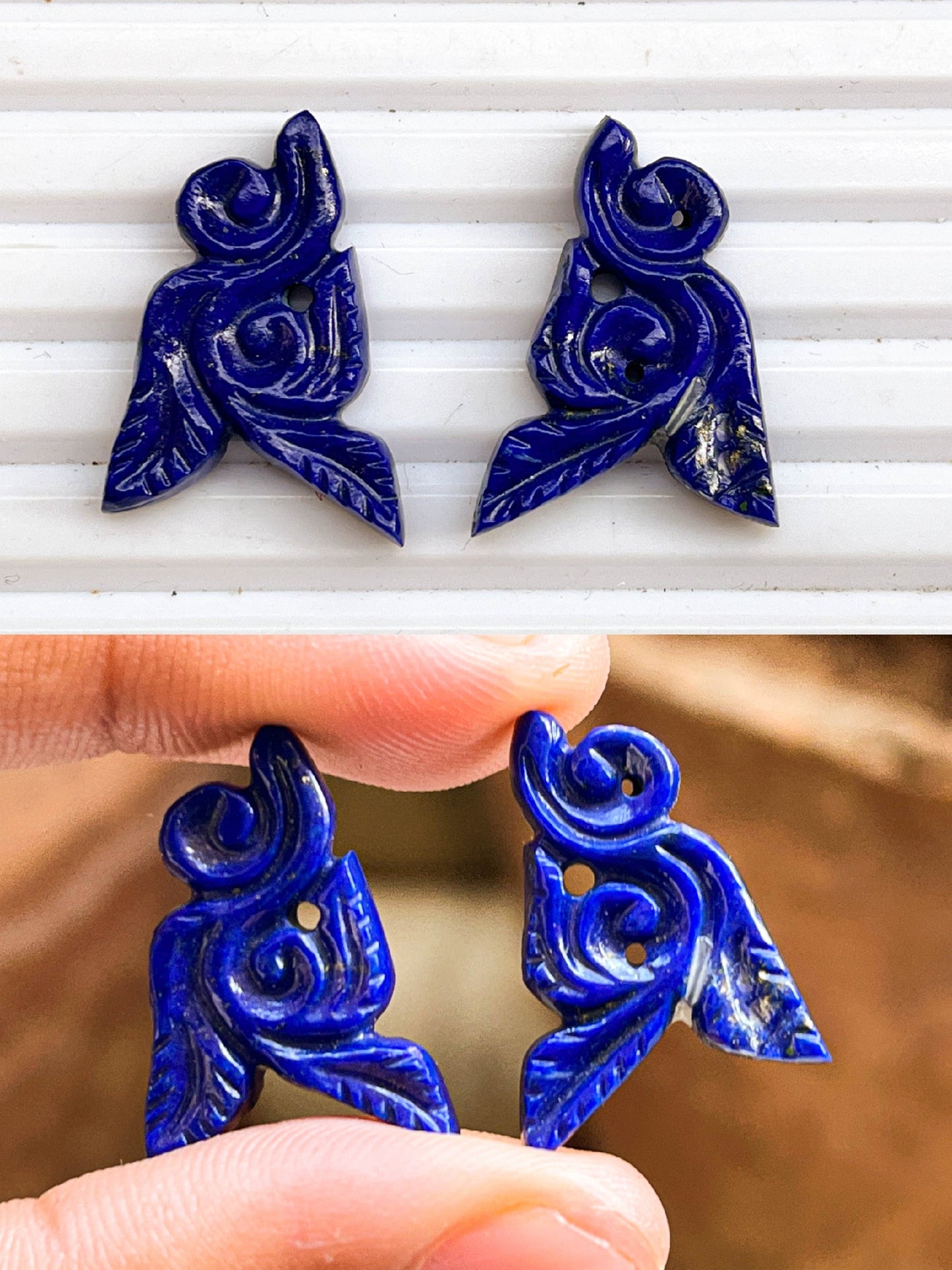 Lapis Lazuli Window Carving Beadsforyourjewelry