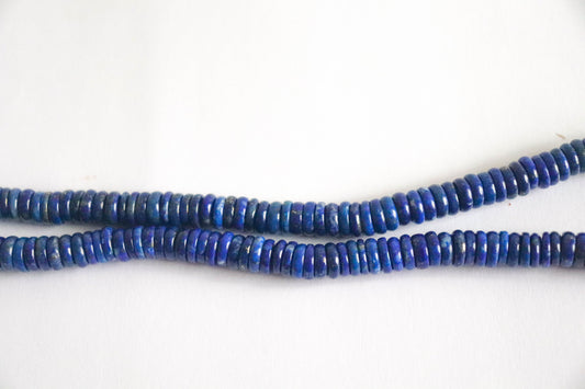 Lapis Lazuli beads Heishi, 7mm size, Full Strand, Lapis lazuli Heishi, Lapis Lazuli Beads, 18 inch long, Lapis lazuli smooth beads Beadsforyourjewelry