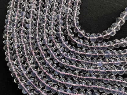 Lavender Quartz Faceted Rondelle Beads | 16 inch Beadsforyourjewelry