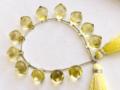 Lemon Green Gold Slanted Shape Drops | 12 Pieces Beadsforyourjewelry
