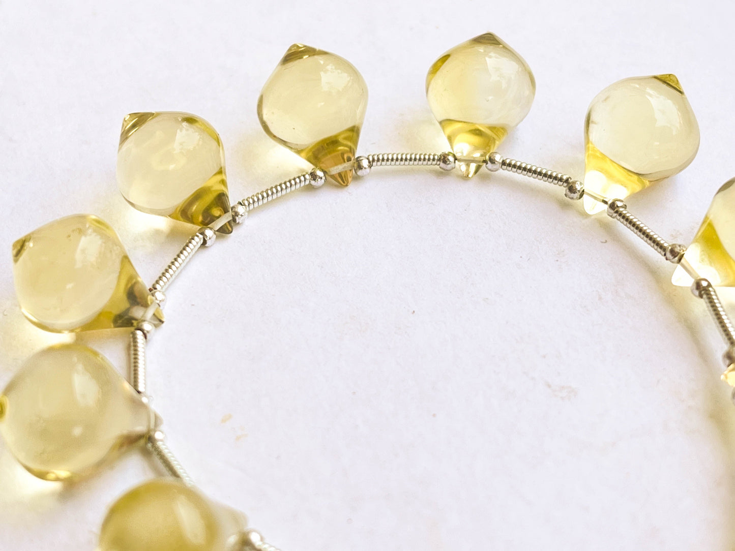 Lemon Green Gold Slanted Shape Drops | 12 Pieces Beadsforyourjewelry