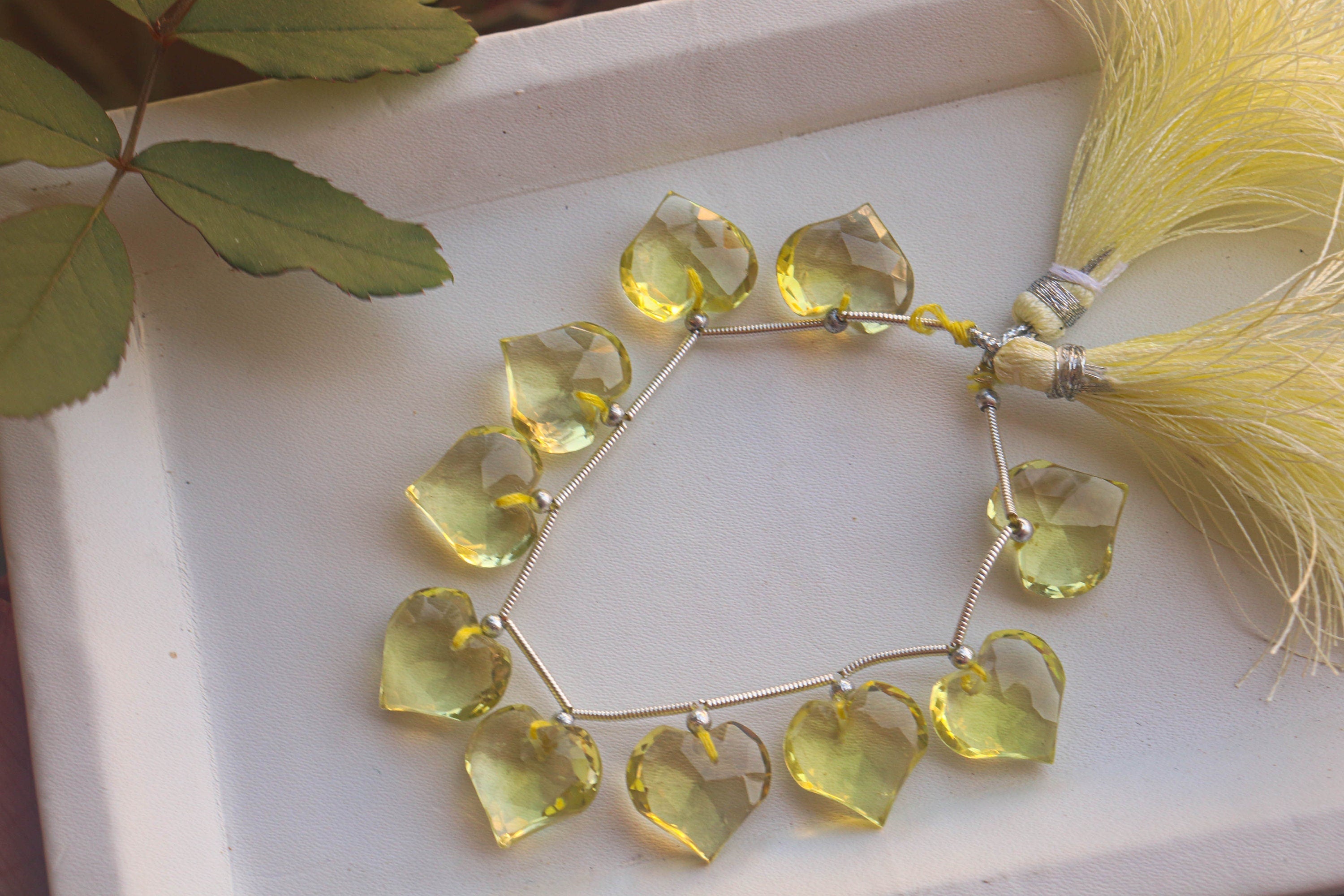 Lemon Quartz Beads Faceted Heart Shape Beadsforyourjewelry