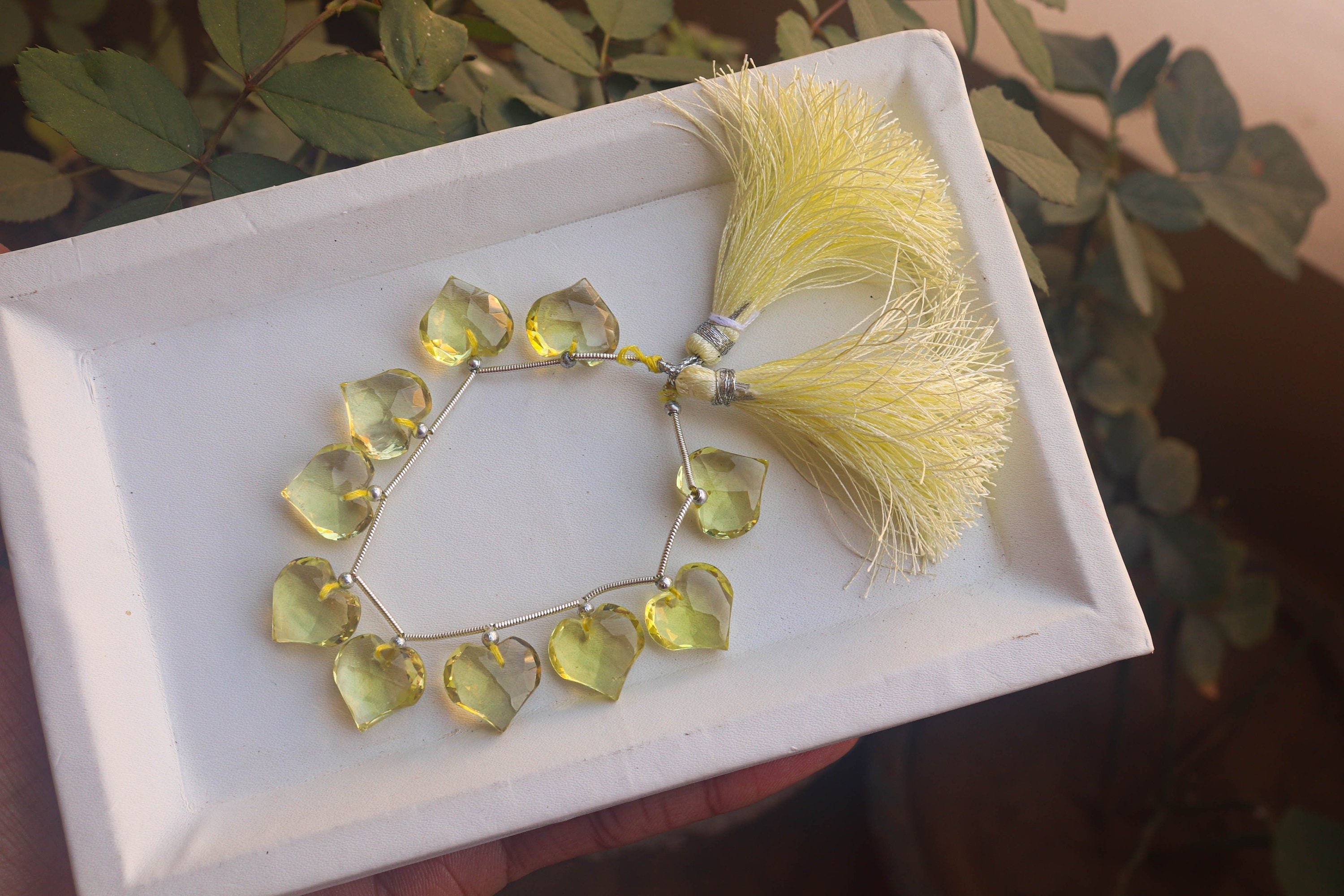 Lemon Quartz Beads Faceted Heart Shape Beadsforyourjewelry