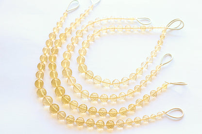 Lemon Quartz Faceted Balls | 4 to 9mm | 26 Pieces | Center drill | 8 inch Strand | Natural Gemstone Bead for jewelry making Beadsforyourjewelry