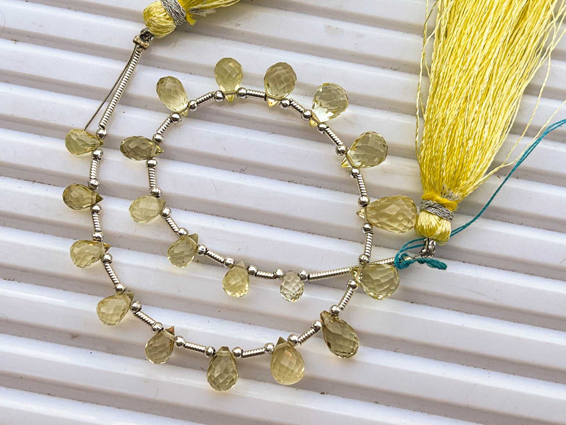 Lemon Quartz Faceted Drops Beadsforyourjewelry