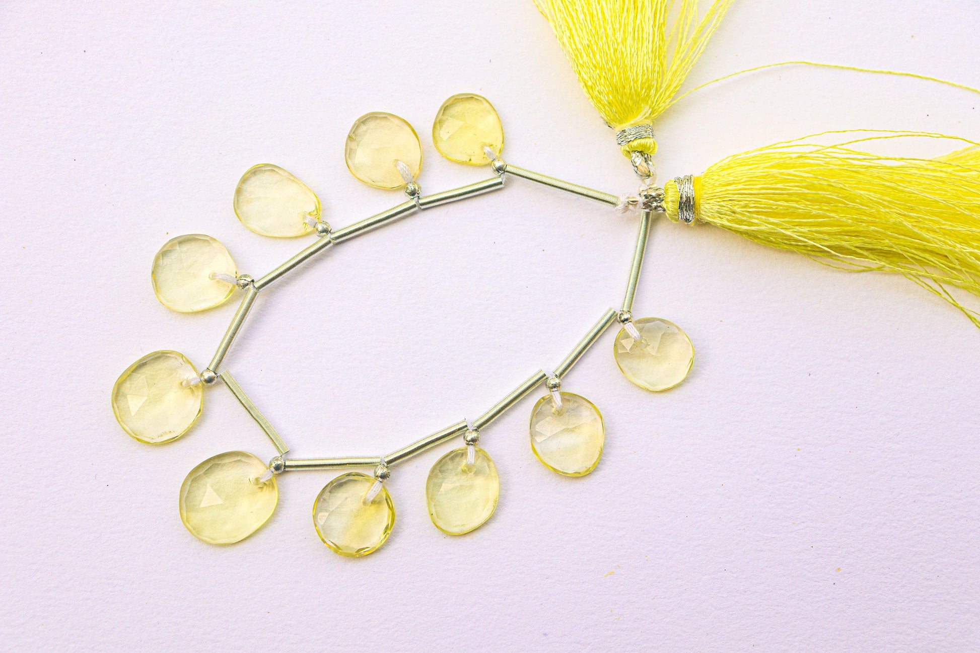 Lemon Quartz Faceted Uneven Shape Rose cut Briolette Beads | 10 Pieces | Natural Lemon quartz Gemstone Beads | Beadsforyourjewelry BFYJ1196-3 Beadsforyourjewelry