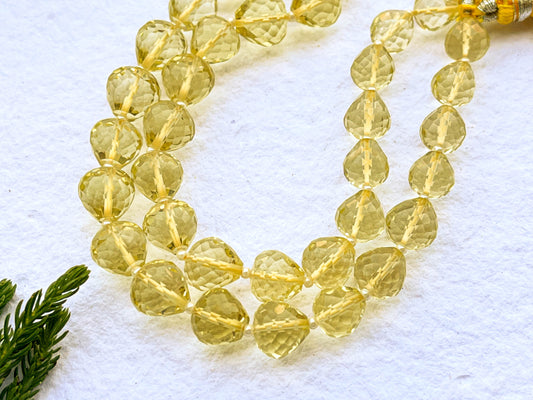 Lemon Quartz Onion Shape Faceted Beads Beadsforyourjewelry