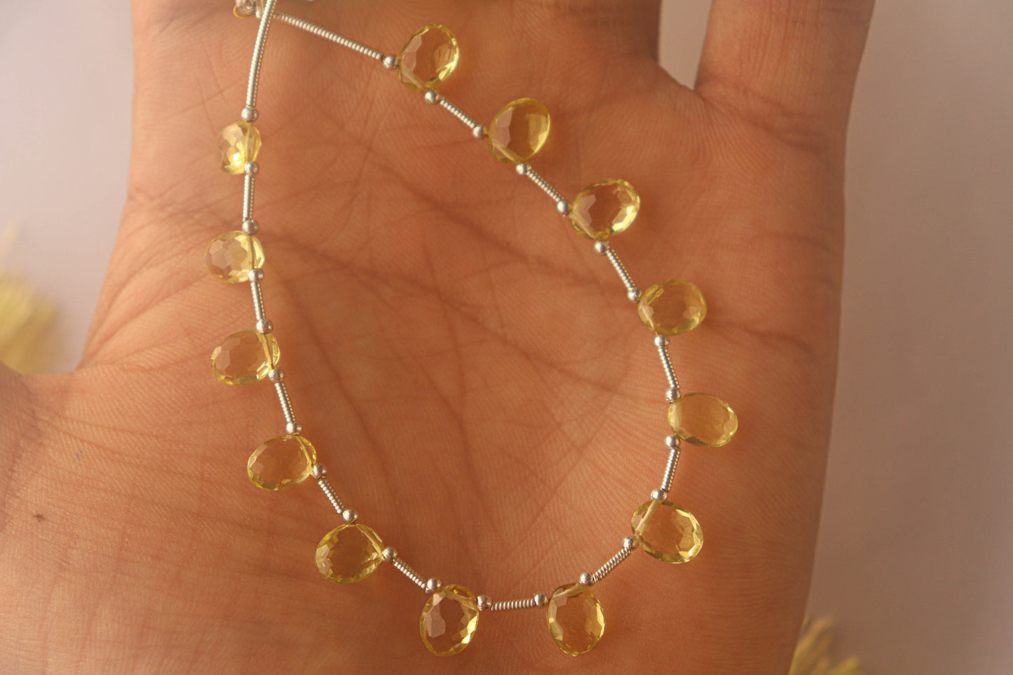 Lemon Quartz Oval Shape Beads Beadsforyourjewelry