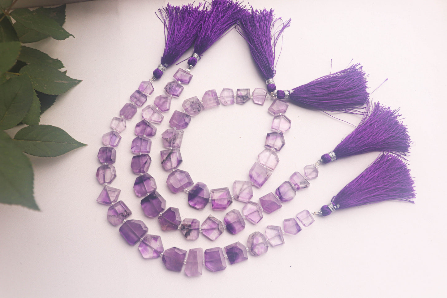 Moss Amethyst Crown Cut Beads Beadsforyourjewelry