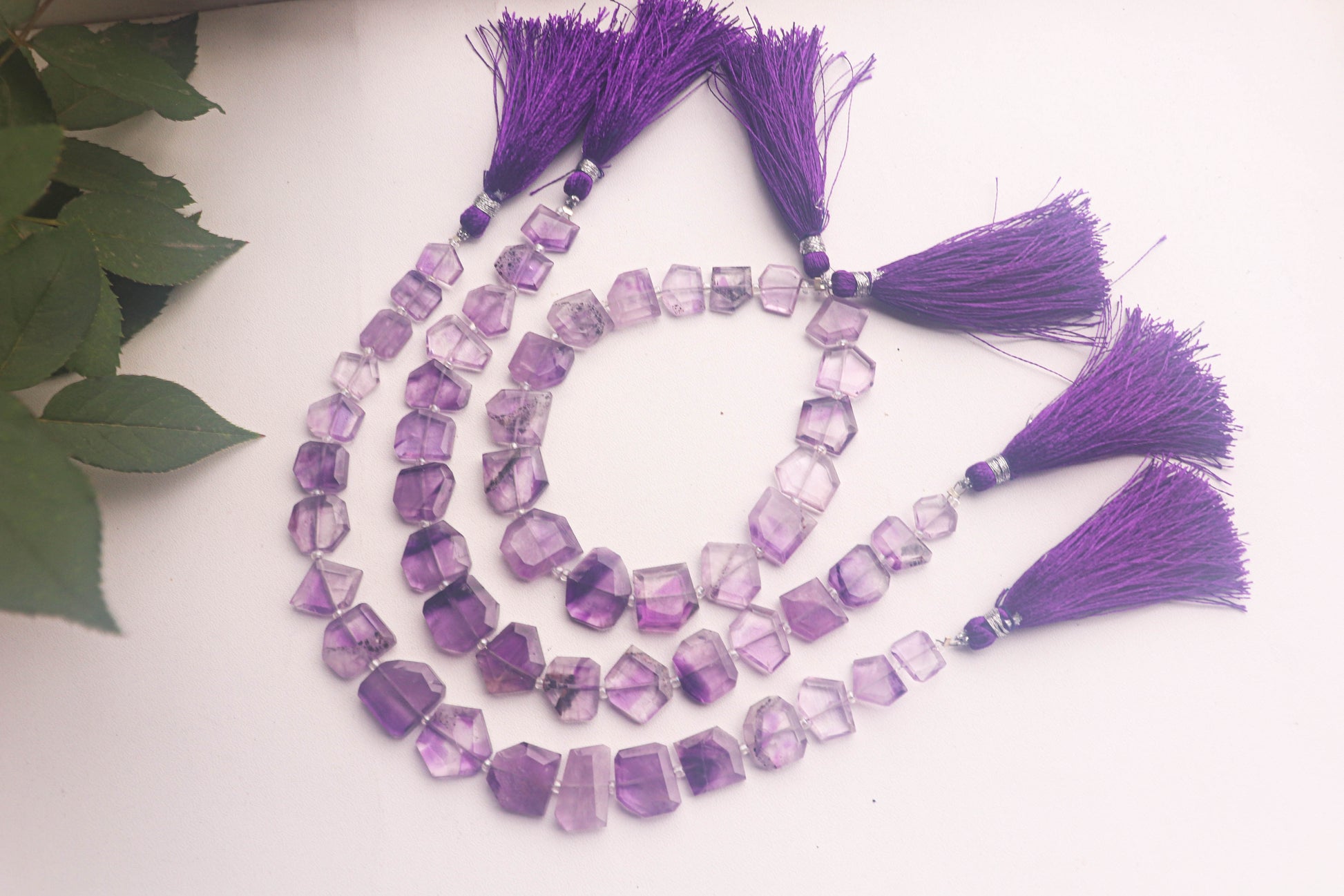 Moss Amethyst Crown Cut Beads Beadsforyourjewelry