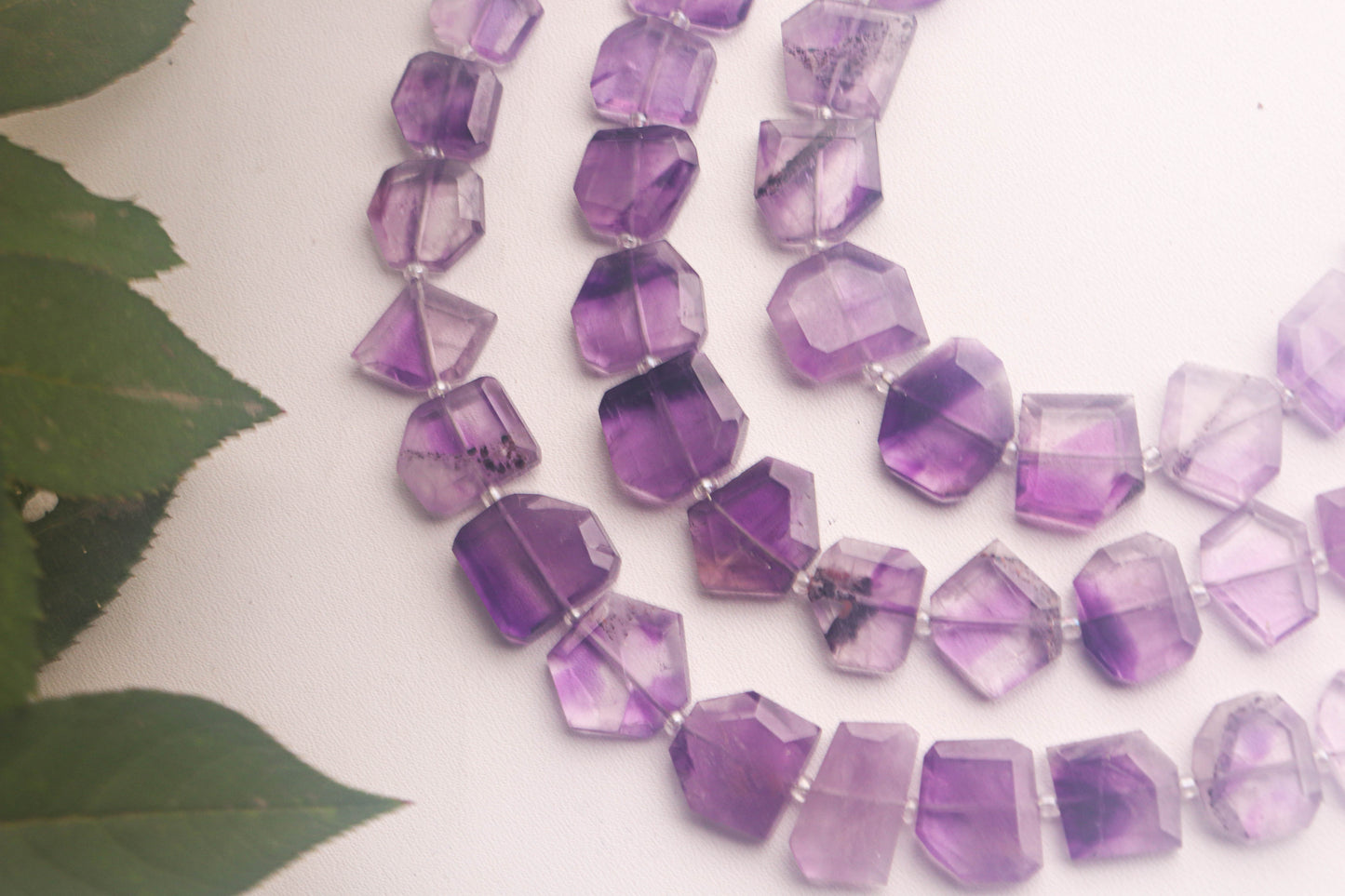 Moss Amethyst Crown Cut Beads Beadsforyourjewelry