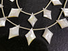 Mother of Pearl Faceted Diamond Shape Beads Beadsforyourjewelry