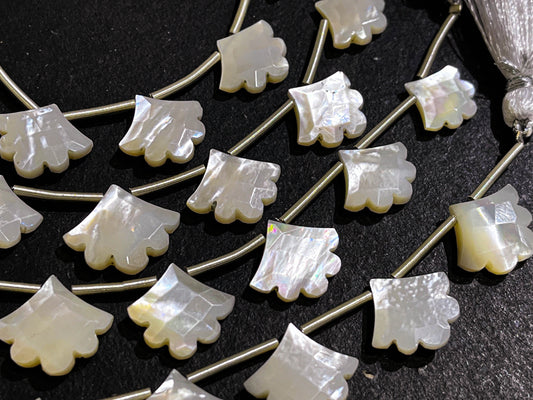 Mother of Pearl Faceted Tree Shape Beads Beadsforyourjewelry