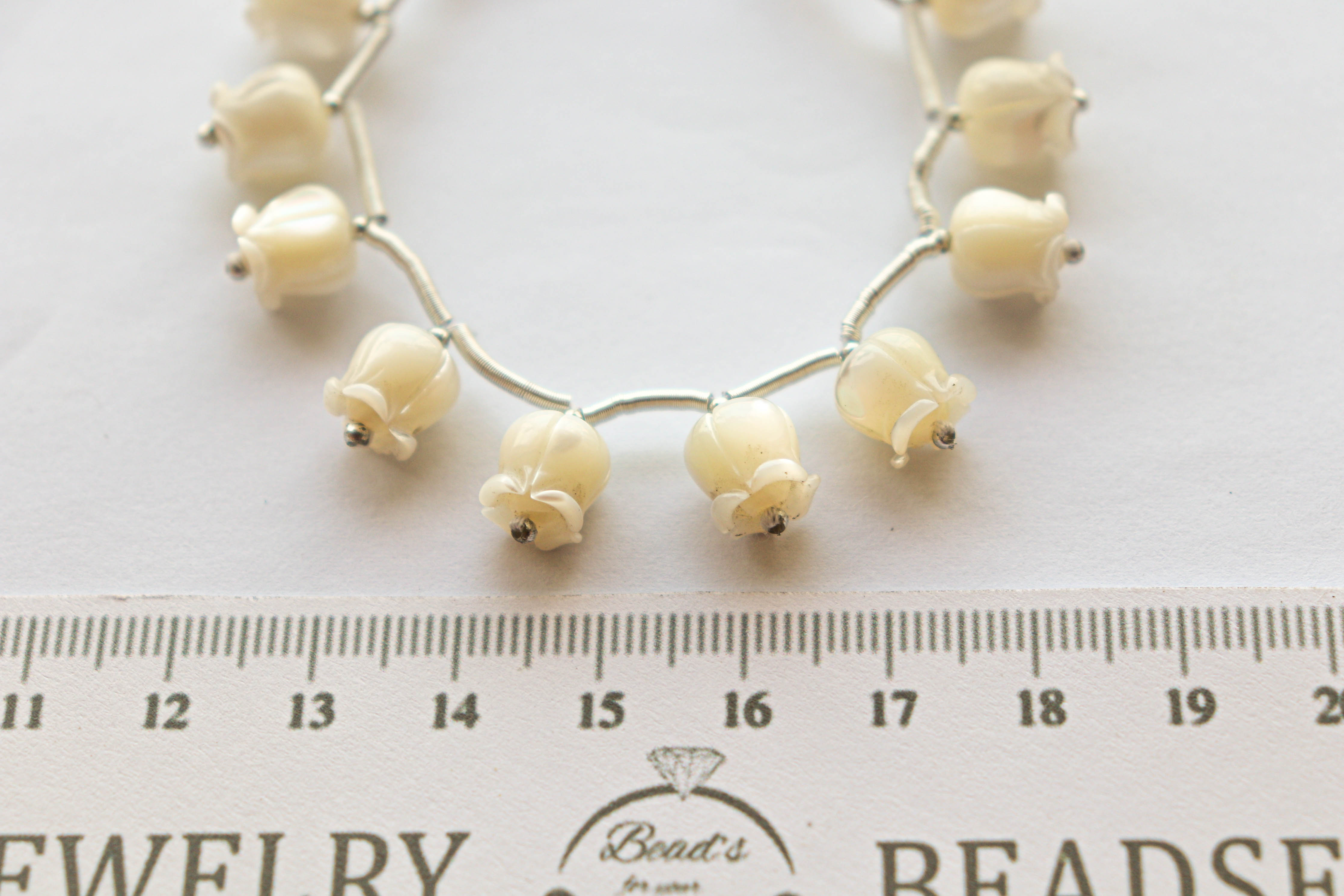 Mother of Pearl Flower Carved Beads | 8x8mm | 10 Pieces String | Center Drill | Natural Pearl | Beadsforyourjewellery Beadsforyourjewelry