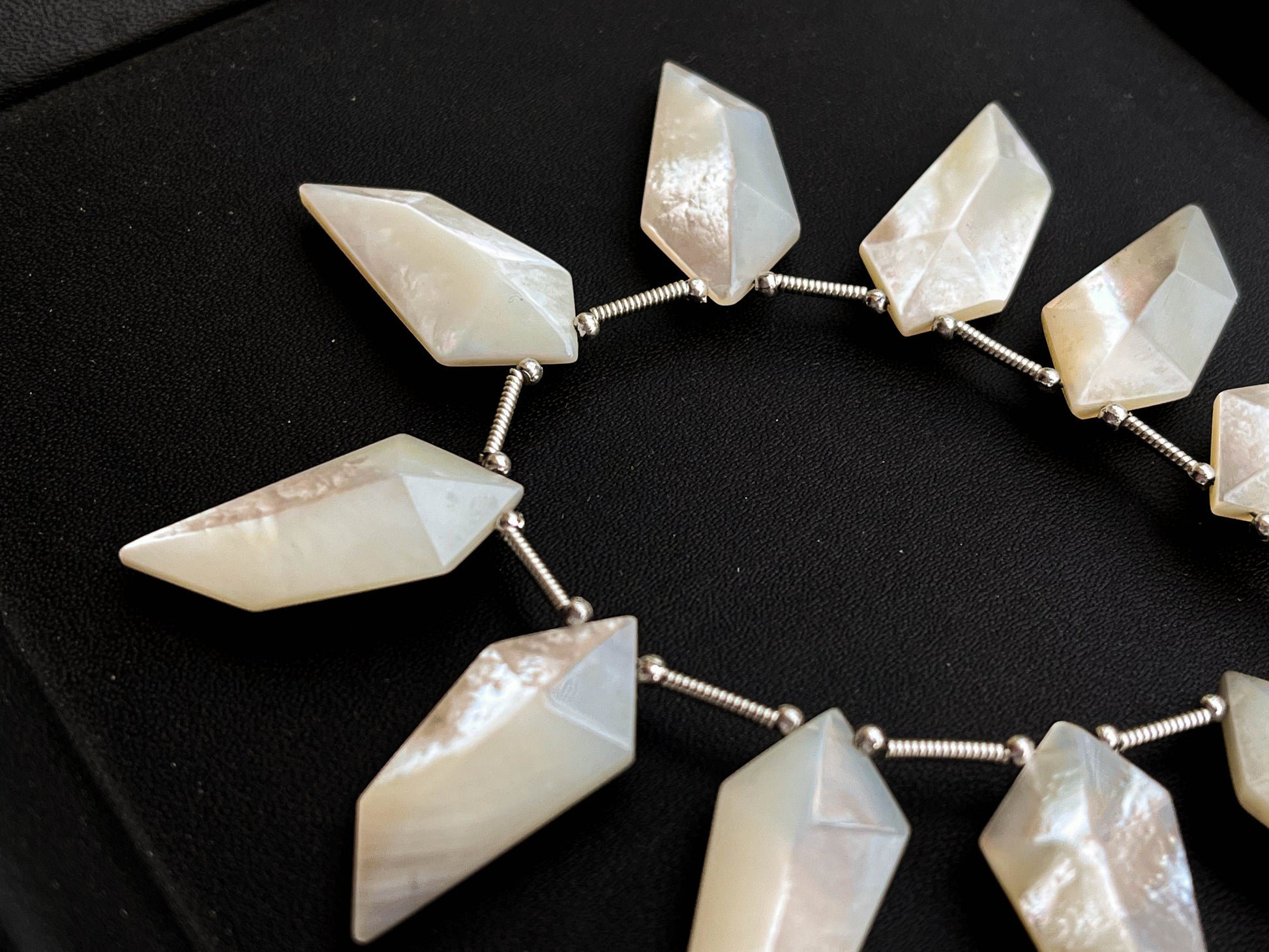 Mother of Pearl Spindle shape Faceted beads, 23x11x5.50mm to 25x12x6mm Beadsforyourjewelry