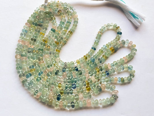 Multi Aquamarine Rondelle Beads Beadsforyourjewelry
