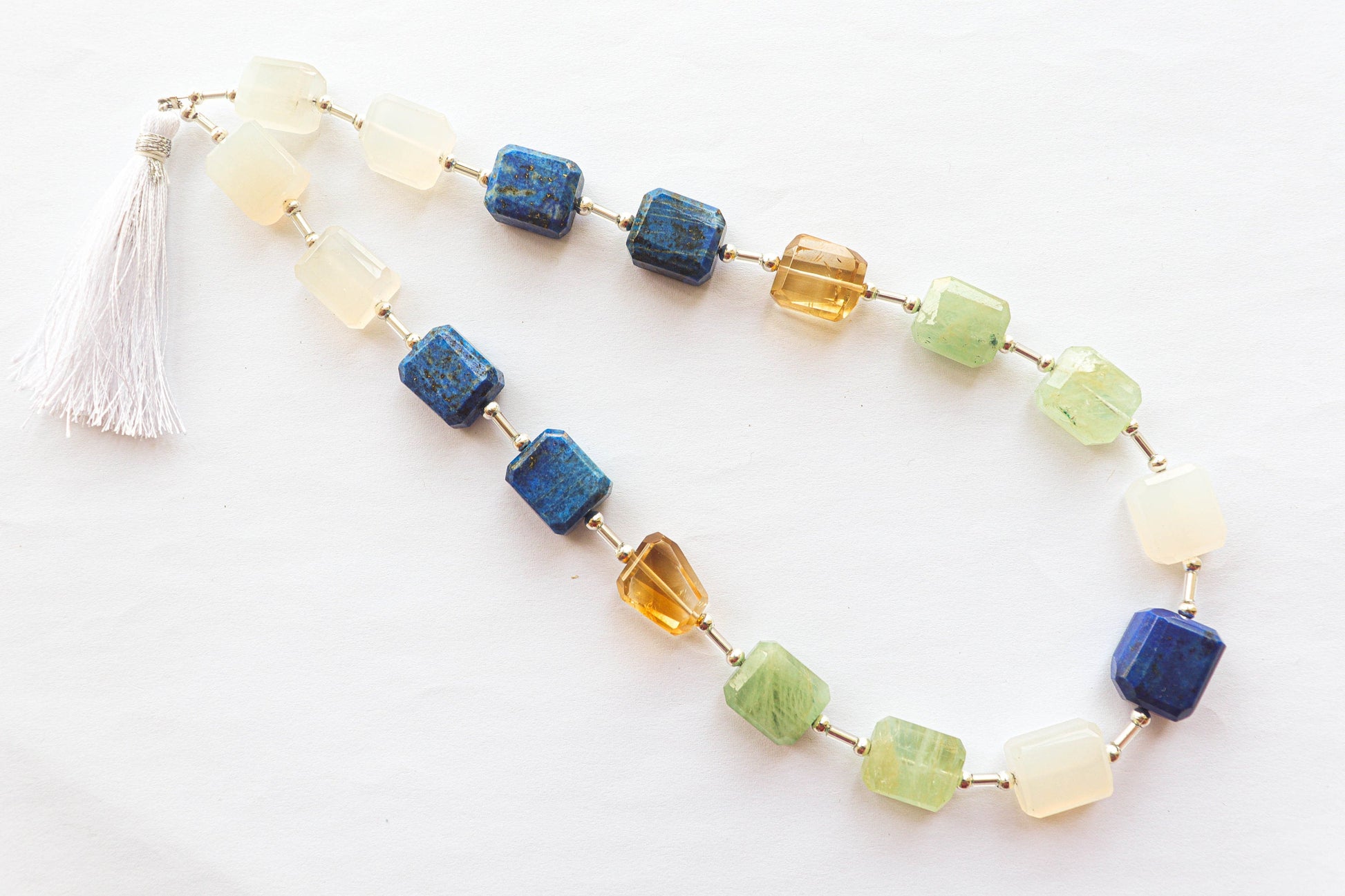 Multi Gemstone Faceted Box Shape | 16 inch String | 11x13mm to 14x16mm | 17 Pieces | Center drill | Natural Gemstone Beads | Rare Beads Beadsforyourjewelry