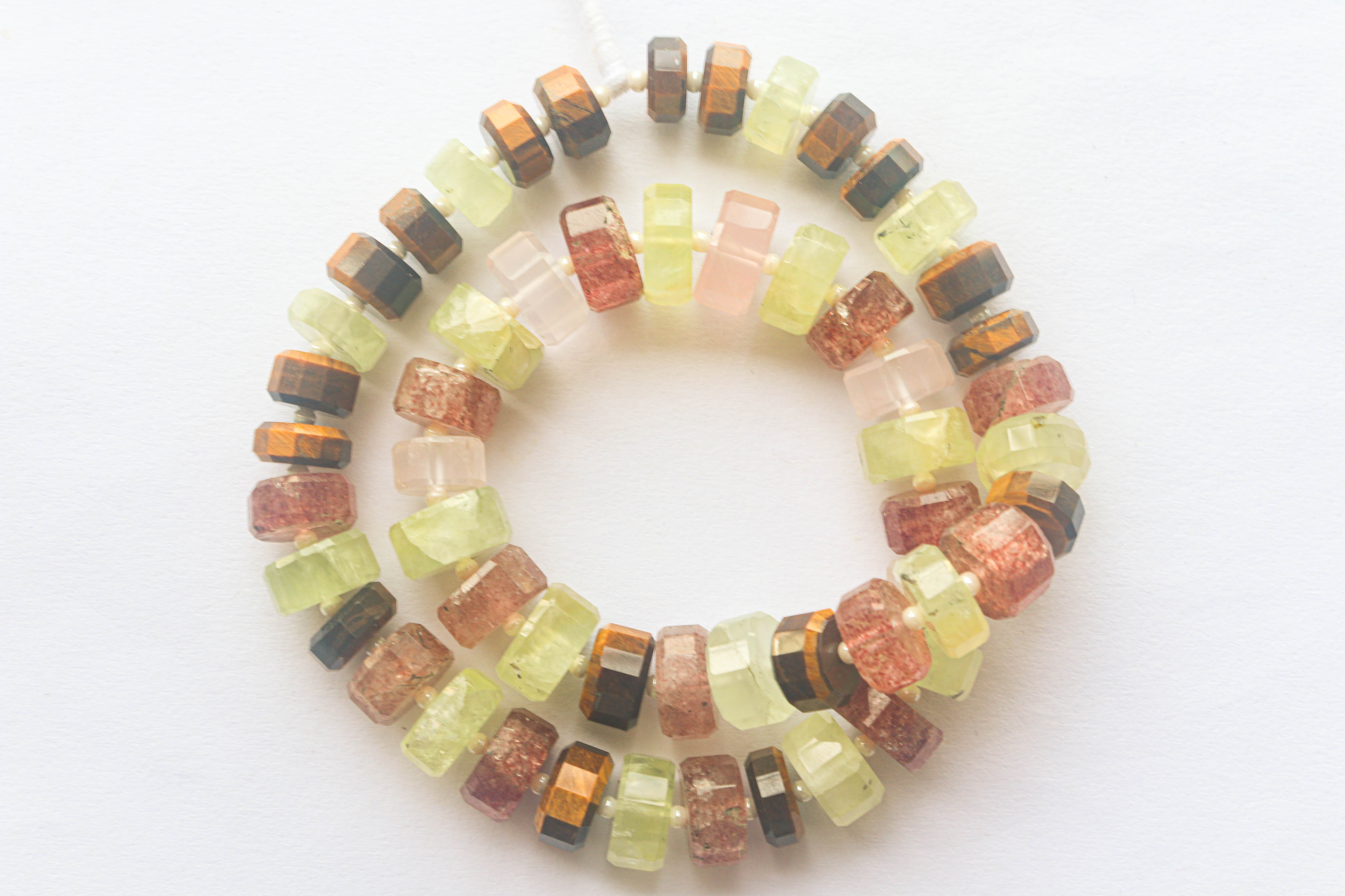 Multi Gemstone Faceted Tire Shape Beads Beadsforyourjewelry
