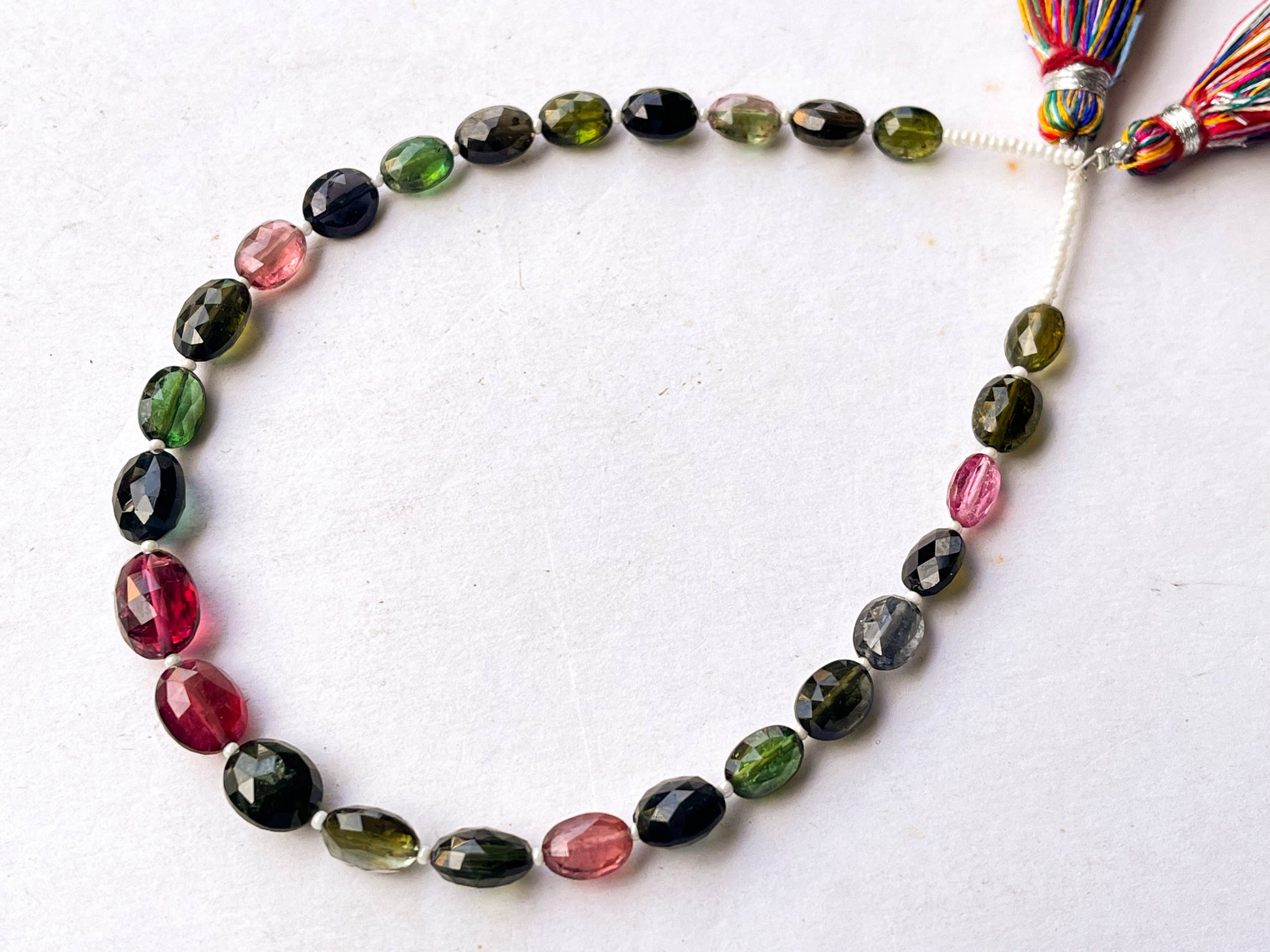 Multi Tourmaline Faceted oval shape beads Beadsforyourjewelry