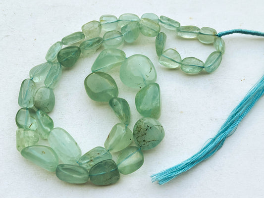 Natural Aquamarine (No Heat, No Treat) Smooth Nuggets Shape Beads Beadsforyourjewelry